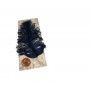 Большое страусиное перо и деревянная подставка Dallaiti Piu 21 - красный, белый, синий