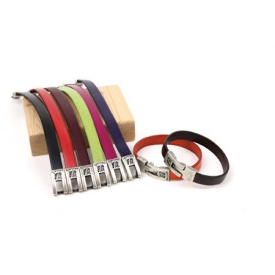 Кожаный  браслет Dallaiti, BC35, коричневый, красный, черный, бежевый, зеленый, оранжевый,  фиолетовый