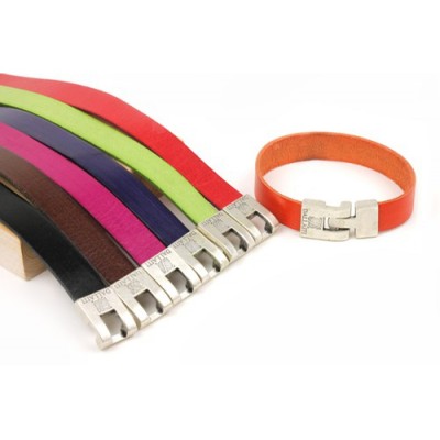 Кожаный  браслет Dallaiti, BC68, коричневый, красный, черный, оранжевый, зеленый, фуксия, фиолетовый ,