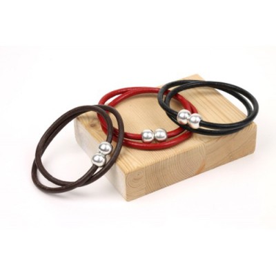 Кожаный  браслет Dallaiti, BC76, коричневый, красный, черный