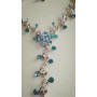 Набор - серьги ожерелье - с голубыми камнями