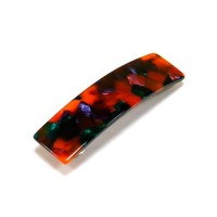 Заколка  для волос "Автомат", французский пластик, AKCENT, A56-33, разноцветная с красным