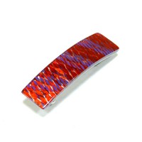 Заколка  для волос "Автомат", французский пластик, AKCENT,  A56-422 , красно-голубая