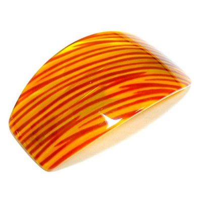 Заколка  для волос "Автомат", французский пластик, Акцент, A136-13, желто-красная яркая