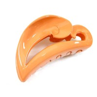 Заколка для волос "Краб", французский пластик, Акцент, K707-254, оранжевая