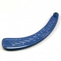 Заколка  для волос"Банан", французский пластик, AKCENT,F601-215c-st16, сине-голубой с кристаллами
