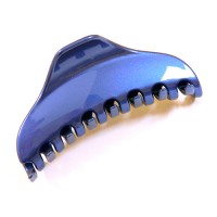 Заколка "Краб", французский пластик, Акцент,  K758-855, сине-голубая