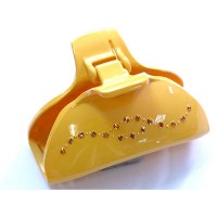 Заколка "Краб", французский пластик, Акцент, K817-210-st32p32, желтый