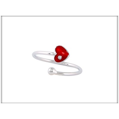 Кольцо, "Красное сердечко",   Blue Dolphin, Код: R 61374