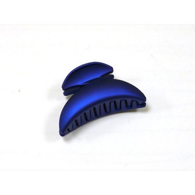 Заколка "Краб", французский пластик, AKCENT, K458-rbm, синяя матовая