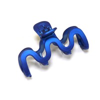 Заколка "Краб", французский пластик, AKCENT, цвет синий, K373-rbm