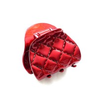 Заколка-краб, Французский пластик, Акцент, K750-br, красная
