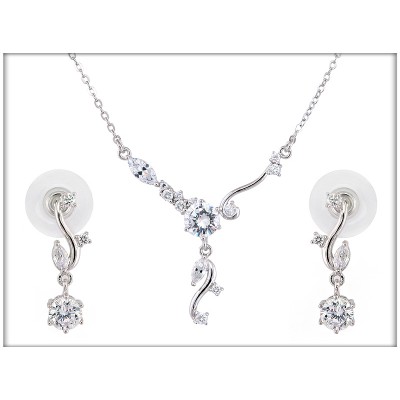  Набор - ожерелье, серьги  - ювелирная бижутерия Blue Dolphin, код. 63590  
