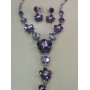 Набор  "Фиолетовые цветочки " - серьги  и ожерелье 