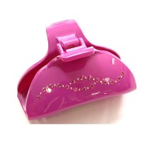 Заколка "Краб", французский пластик, Акцент, K817-205-st32p32, розово-малиновый